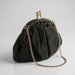 Vintage Metallic Mesh Evening Bag
